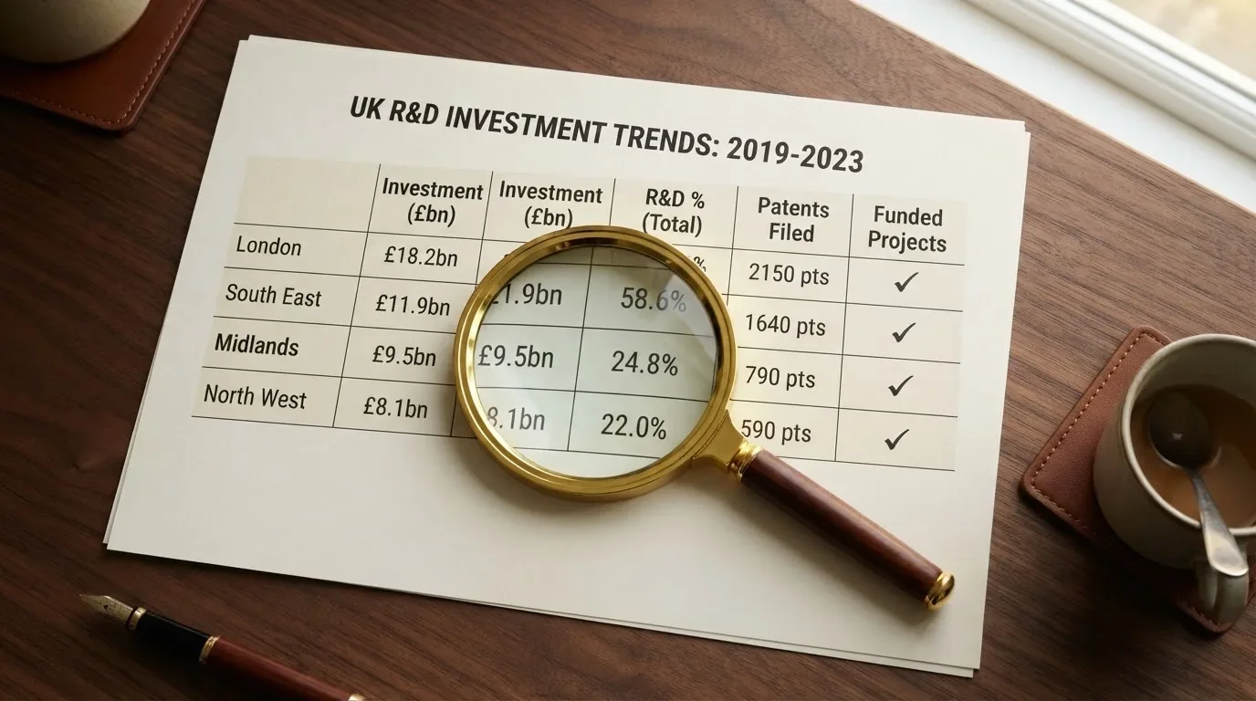 A magnifying glass rests over a printed regulatory certificate on a wooden desk.